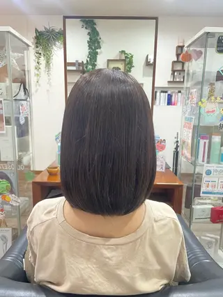 ミディアム カラー 笠間 悠月のヘアスタイル