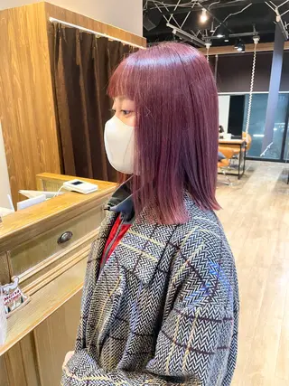 ミディアム カラー 髪質改善/ブリーチ 田代 龍我のヘアスタイル