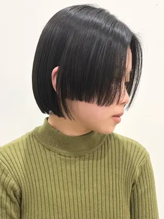 ミディアム 石山 /切りっぱなしボブのヘアスタイル