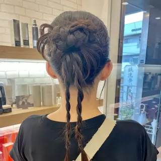 セミロング 鎌倉/アレンジ/暗髪 /髪質改善/ ユキミのヘアスタイル