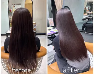 ロング カラー 🌷韓国顔周りカット ×艶カラーaki🌷のヘアスタイル