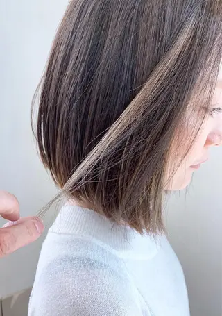 ミディアム カラー 田辺 貞和のヘアスタイル
