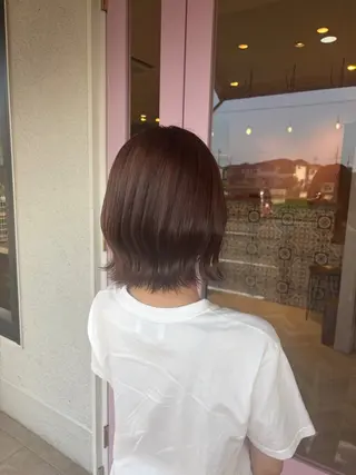 ミディアム カラー 上村 七海のヘアスタイル