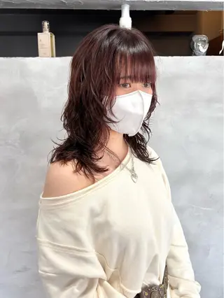 セミロング カラー パーマ すぎもと さき⚡️ レイヤー・*パーマのヘアスタイル