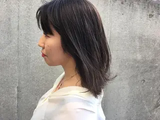 ミディアム カラー ヘアアレンジ タナカ タクヤのヘアスタイル