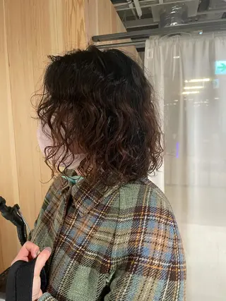 ミディアム カラー パーマ 吉田一輝 外国人パーマのヘアスタイル