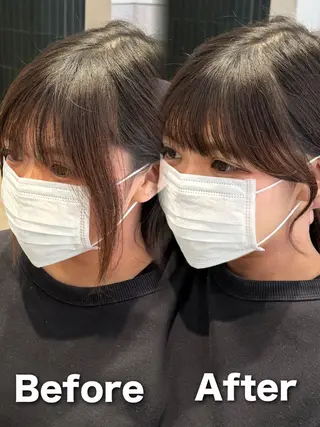 セミロング 映える顔まわり/前髪 特化 💗 ユキマのヘアスタイル