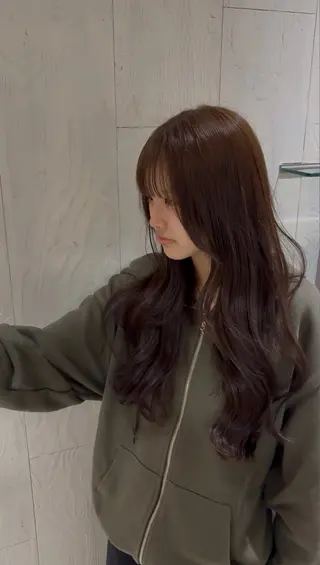 ロング カラー ブリーチなしWカラー レイヤー/Rickyのヘアスタイル