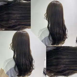 セミロング カラー パーマ ヘアアレンジ ネイル マツエク・マツパ 韓国風ベージュ🤎 赤みなし🌿横浜🤎のヘアスタイル