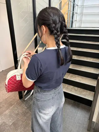 セミロング カラー ヘアアレンジ mao | 柔らか艶カラー🫧のヘアスタイル