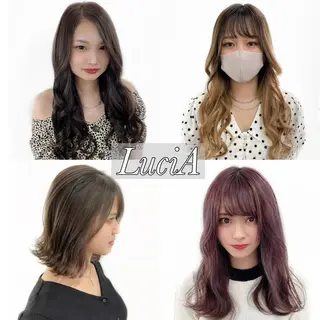 ロング カラー ヘアアレンジ LuciA/エクステ カラーのヘアスタイル