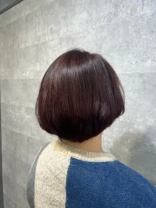 ショート カラー 紫音 cutwells郡山のヘアスタイル