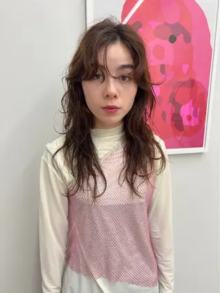 ロング パーマ 🎀レイヤーカット 韓国ヘア🎀maiのヘアスタイル