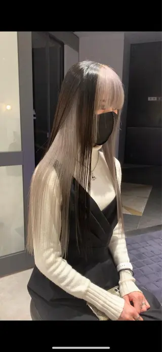 ロング カラー れい🫧 ハイトーン特化のヘアスタイル