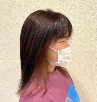 ロング カラー 中川 茜里のヘアスタイル