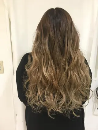 ロング カラー きむえり/髪質改善 /うねり広がり改善のヘアスタイル
