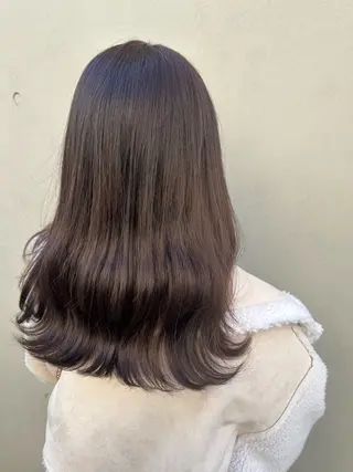 セミロング カラー 🌈艶髪縮毛矯正🌈 岡野美典のヘアスタイル
