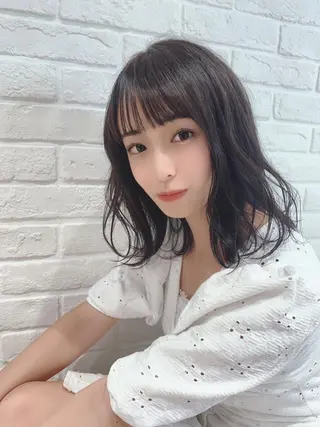 ミディアム カラー なりたいが叶う ながしまじゅんきのヘアスタイル