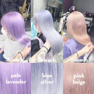 ロング カラー ヘアアレンジ TAKUMAブリーチ /切りっぱなし🪽のヘアスタイル