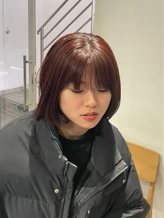 ミディアム カラー メンズカット パーマ[佐橋]のヘアスタイル