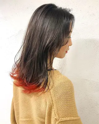 セミロング カラー ヘアアレンジ 【池袋/スパイキー ショート】ⓝⓘⓜⓤのヘアスタイル