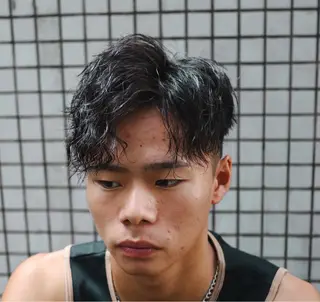 ショート カラー パーマ メンズ 💈men's💈 satoru中目黒のヘアスタイル