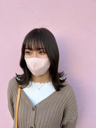 セミロング カラー レイヤー/ブリーチ/ 渋谷/ルル🌿のヘアスタイル