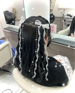 セミロング ヘアアレンジ lien ヒジリのヘアスタイル