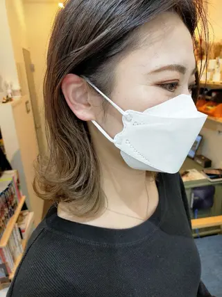 ミディアム カラー 水素トリートメント/ 髪質改善/ナカノメのヘアスタイル