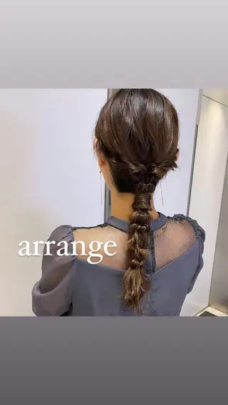 ミディアム ヘアアレンジ ボブパーマ 🌷ヨシカワハナコのヘアスタイル