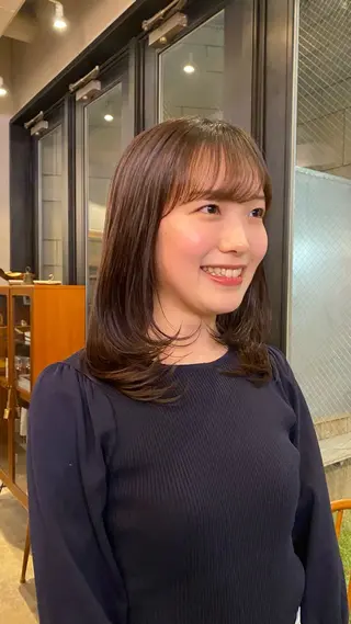 ミディアム 透明感カラー 🦙なりたりみのヘアスタイル