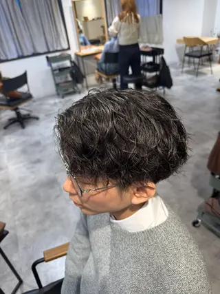 ショート パーマ メンズ 髪質改善/縮毛矯正 /メンズパーマ川田のヘアスタイル