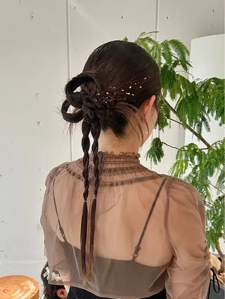 ロング ヘアアレンジ 明瀬 咲良🩰 ヘアセットのヘアスタイル