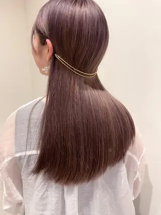 セミロング 清水 亮太／赤み消しカラーのヘアスタイル