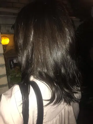 セミロング カラー お任せヘア☘️☘️ 及川渚のヘアスタイル