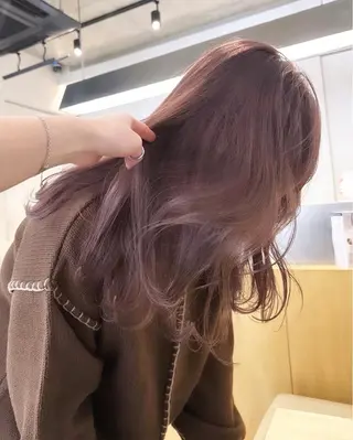 セミロング カラー ヘアアレンジ 🎀暖色カラー🎀 ♡yurika♡のヘアスタイル