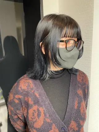 セミロング カラー YUI/ ブリーチカラー🌷のヘアスタイル