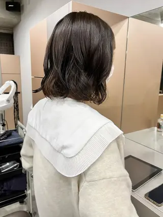 ミディアム パーマ ロングパーマ木村 ボブパーマのヘアスタイル