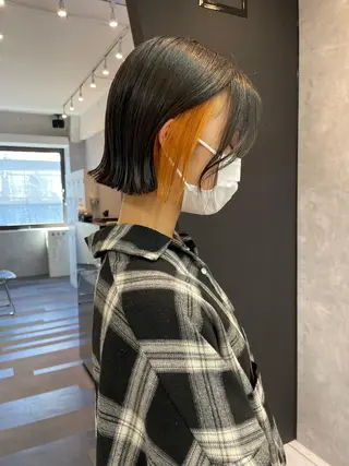 ショート カラー ヘアアレンジ _WHITE 天神店 YUMEKA🐻のヘアスタイル