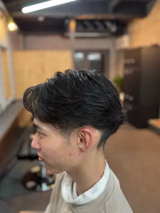 ショート パーマ メンズ 増山 諒 【メンズ専門美容師】のヘアスタイル