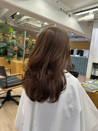 セミロング 切りっぱなし/髪質 改善矯正/さやか🫧のヘアスタイル