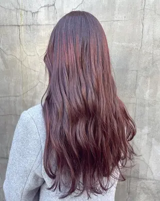 ロング カラー ヘアアレンジ 髪質改善カラー&TR 縮毛矯正/弱酸性矯正のヘアスタイル