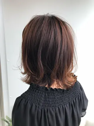 ミディアム カラー レイヤーカット✂️ 横浜No1♡下鳥翔子のヘアスタイル