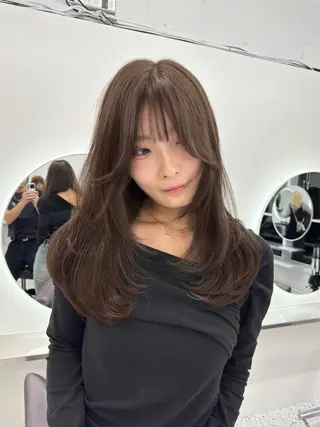 セミロング カラー 韓国レイヤー/ツヤ髪 🤍kosuke🤍のヘアスタイル