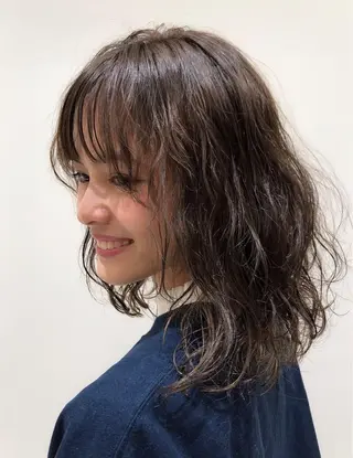 ミディアム パーマ 愛されヘア♪ 大森春奈のヘアスタイル
