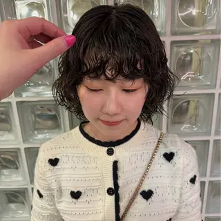 ショート パーマ ヘアアレンジ 🌐サトウ リョウ🌐のヘアスタイル