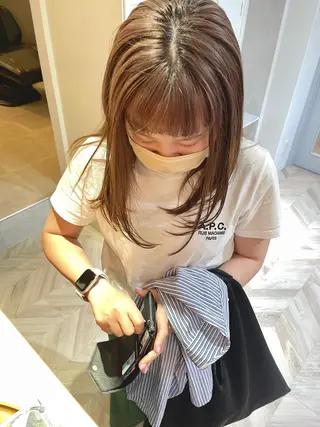 ロング カラー UMEDA FIGAROのヘアスタイル