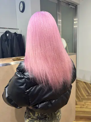 セミロング カラー SHOTO ハイトー ン/ブロンドカラーのヘアスタイル