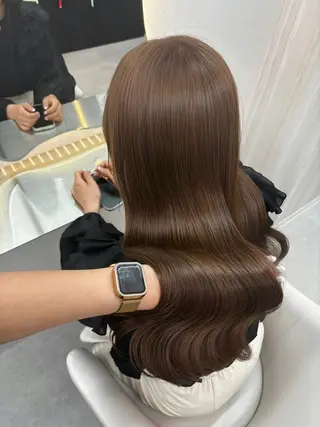 ロング カラー パーマ ヘアアレンジ キッズ 🤍韓国風レイヤー/ 艶髪🤍鳥越美羽のヘアスタイル