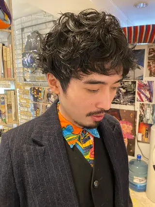 ショート パーマ メンズ LIBRO所属・Moca 〰️のヘアスタイル